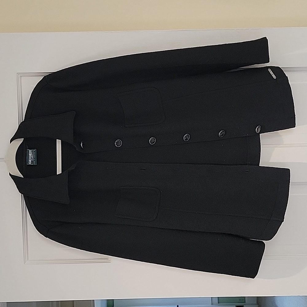 Geiger Collections Black Lightweight Wool Blazer
